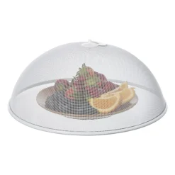 Metalen foodcover - wit - 35x35 cm