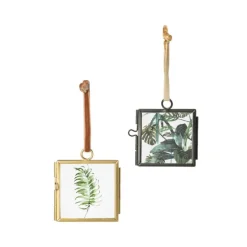 Mini Fotokadertje hangend - goud - 6x8.5 cm