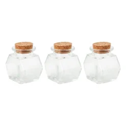 Mini opbergpotje met kurk - set van 3