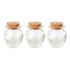 Mini opbergpotje met kurk - set van 3