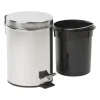 Mini pedaalemmer - 3 liter - zilver
