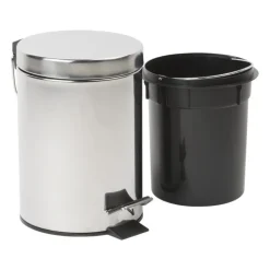 Mini pedaalemmer - 3 liter - zilver