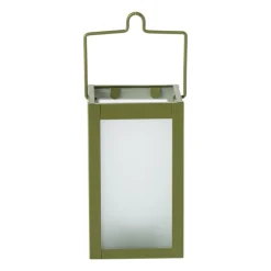 Mini windlichtje - groen/grijs - ø8x14 cm - diverse varianten
