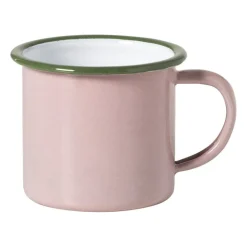 Mok emaille mini - roze/groen - 150 ml