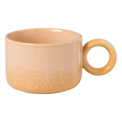 Mok gevlekt met rond oortje - roze - 300 ml