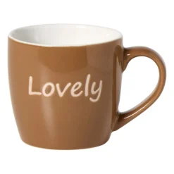 Mok lovely - bruin/roze - 325 ml