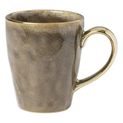 Mok met gouden oortje - donkergrijs - 250 ml