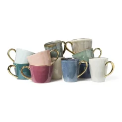 Mok met gouden oortje - groen - 250 ml