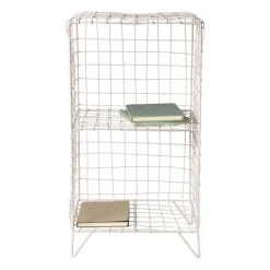 Nachtkastje wire - beige - 65x35x30 cm