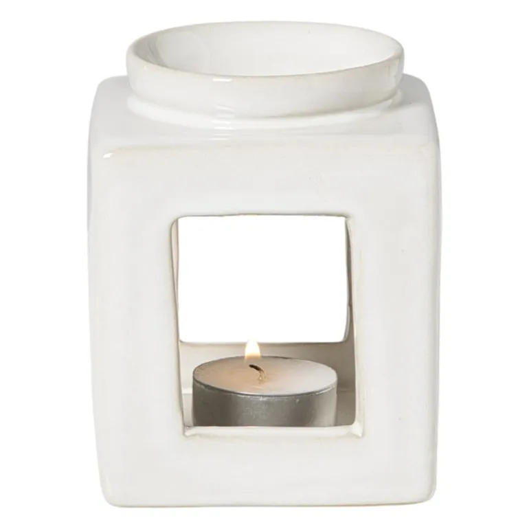 Oliebrander reactive glaze - beige - 11x9x9 cm