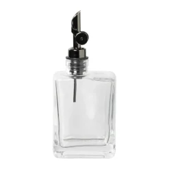 Olie- en azijnfles rechthoekig - glas - 19.5x8x5.5 cm