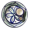 Olijvenbakje flor - groen/blauw - 16 cm