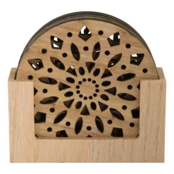 Onderzetter hout deco - set van 4