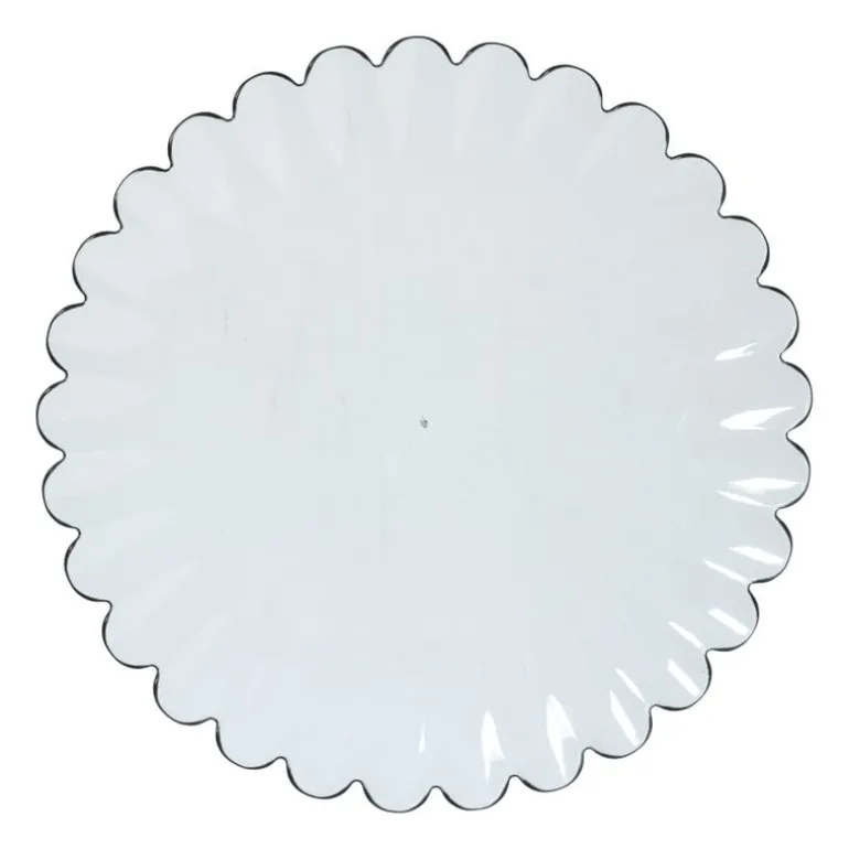 Ontbijtbord geschulpt - groen - ø22.9x2.1 cm