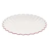 Ontbijtbord geschulpt - roze - ø22.9x2.1 cm