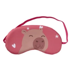 Oogmasker capibara - roze