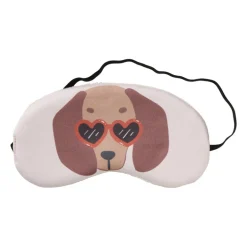 Oogmasker teckel - bruin/beige