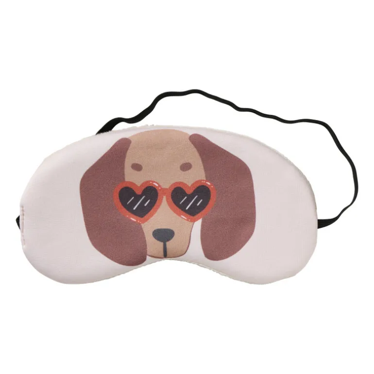 Oogmasker teckel - bruin/beige