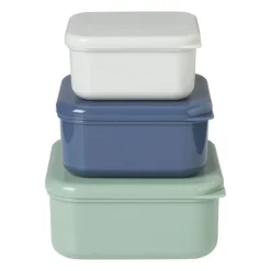 Opbergbakjes set van 3 - groen/blauw/grijs