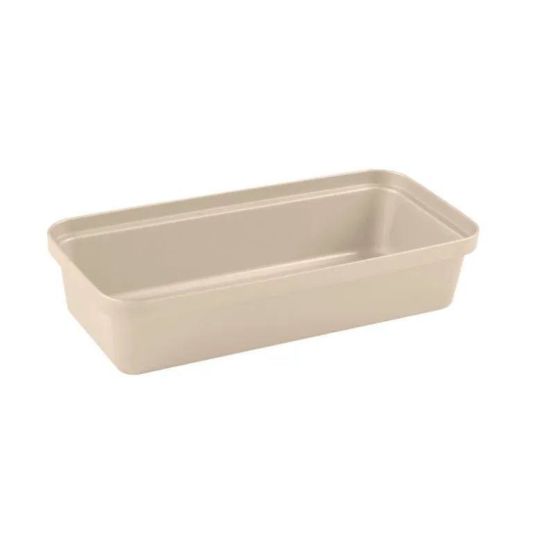 Opbergbakje voor pennen groot - beige - 6x27x12.9 cm