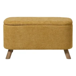 Opbergbank Debby - geel - 39x72x35 cm