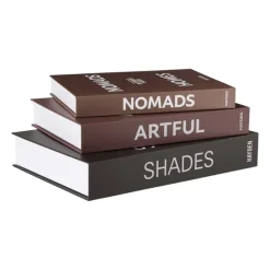 Opbergboeken shades - bruin - set van 3