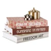 Opbergboek vredesduif - beige/groen - 3.7x25x18 cm