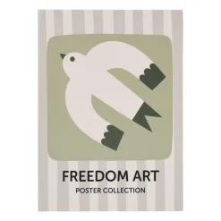 Opbergboek vredesduif - beige/groen - 3.7x25x18 cm