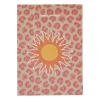 Opbergboek zon - roze/beige - 3.7x25x18 cm