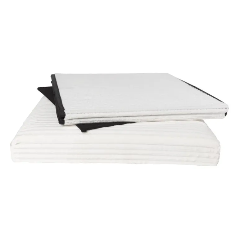 Opbergbox teddy rib vierkant - wit - 38x38x38 cm