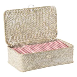 Opbergdoos zeegras - naturel - 7.5x24x14 cm