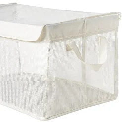 Opbergmand met handvatten - wit - 30x47x25 cm