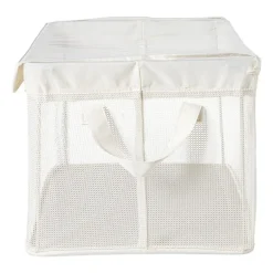 Opbergmand met handvatten - wit - 30x47x25 cm