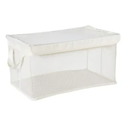 Opbergmand met handvatten - wit - 30x47x25 cm