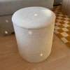 Opbergpoef Debby - beige - ø35x40 cm
