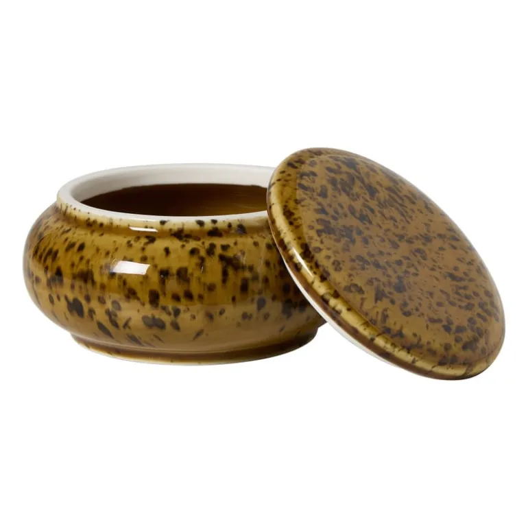 Opbergpotje keramiek - multikleur - ø12x8 cm - diverse varianten