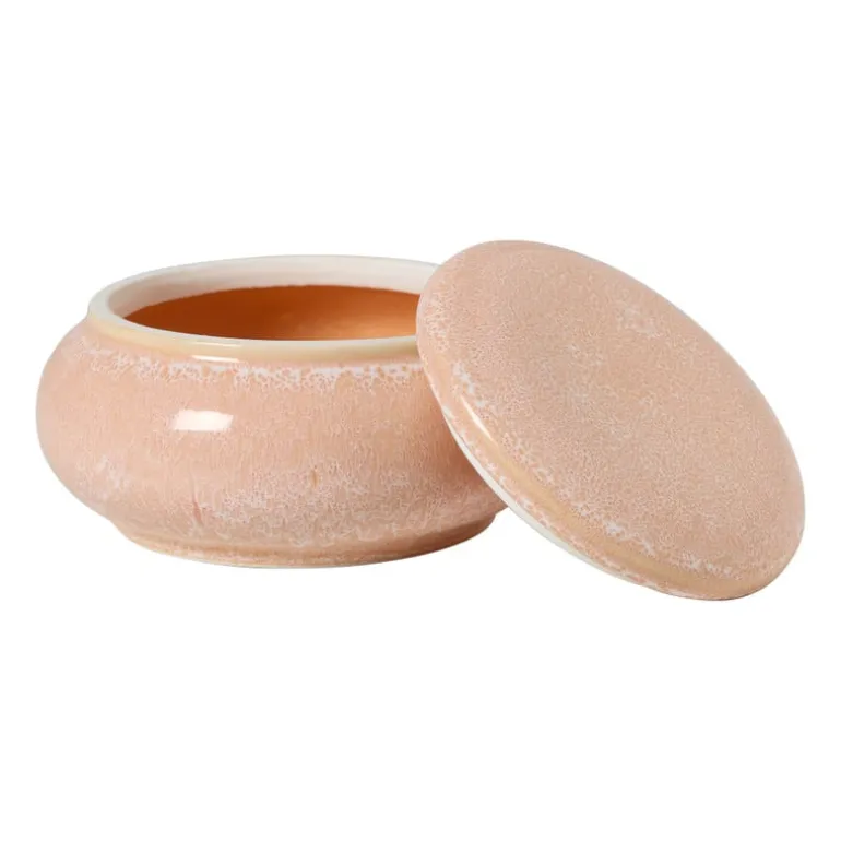 Opbergpotje keramiek - multikleur - ø12x8 cm - diverse varianten