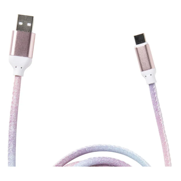 Oplaadkabel USB naar USB-C - 2 meter - regenboog
