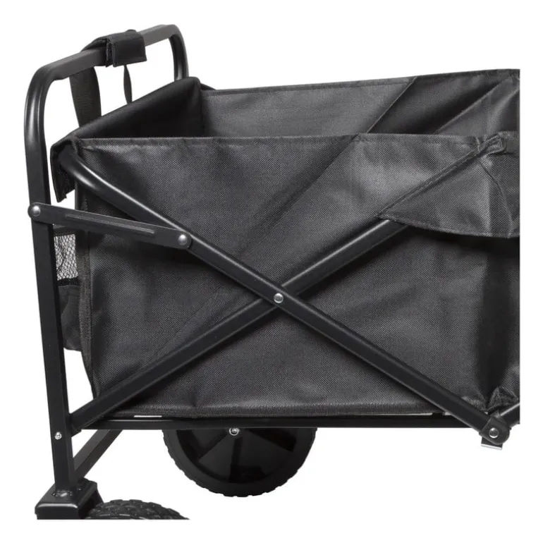 Opvouwbare bolderkar - zwart - 103x54x108 cm