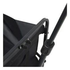 Opvouwbare bolderkar - zwart - 103x54x108 cm