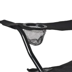Opvouwbare campingstoel - zwart - 80x75x50 cm