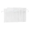 Organza zakjes - wit - 5 stuks