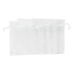 Organza zakjes - wit - 5 stuks