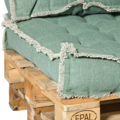 Palletkussens luxe - groen - set van 2