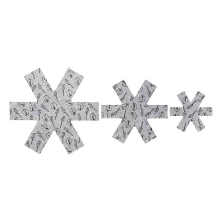 Pannenbeschermer - grijs - set van 3