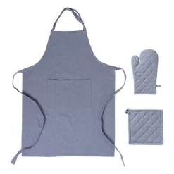 Pannenlap denim - blauw - 20x20 cm