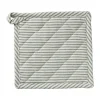 Pannenlap gestreept - groen/wit - 20x20 cm