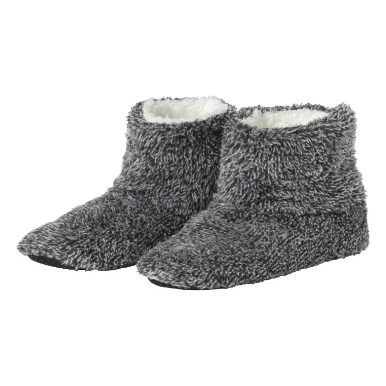 Pantoffels gemeleerd - donkergrijs - maat 39-40