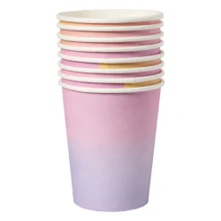 Papieren beker magic - multikleur - set van 8