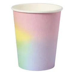 Papieren beker magic - multikleur - set van 8